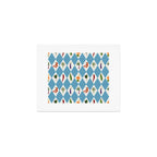 Mediterranean Vegetable Harlequin Pattern  Blue Diamond Garden  with Tomato Eggplant and Artichoke Art Print Gallery Image 1