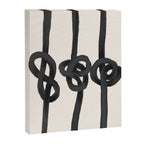 Minimalist Black Knot Abstract Art on Neutral Background Canvas Print Gallery Image 8