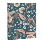 Mocha Mousse and Teal Winter Floral Pattern Elegant Vintage Botanical Design  Canvas Print Gallery Image 8