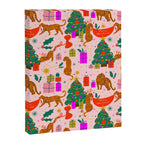 Modern abstract festive leopards in Christmas party Canvas Print Gallery Image 8