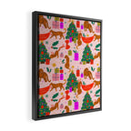 Modern abstract festive leopards in Christmas party Framed Canvas Print Gallery Image 2