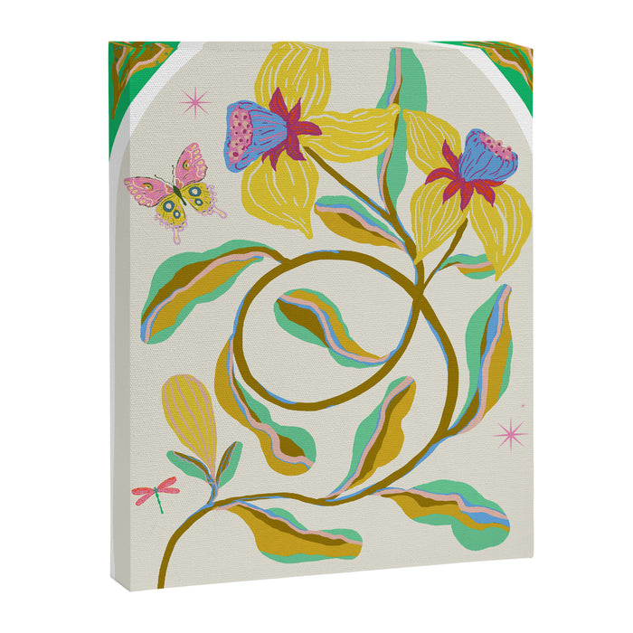 Modern abstract flowers dance Canvas Print Gallery Image 1