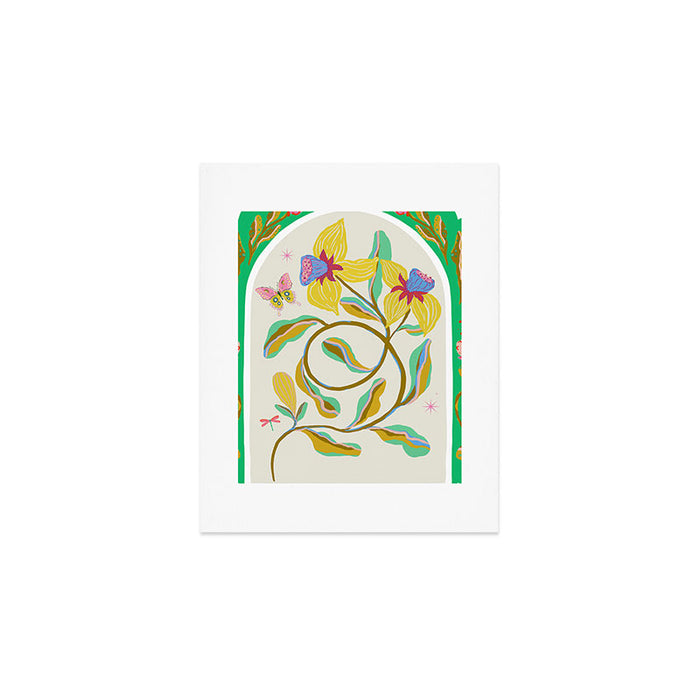 Modern abstract flowers dance Art Print Gallery Image 1