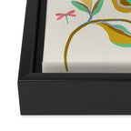 Modern abstract flowers dance Framed Canvas Print Gallery Image 3
