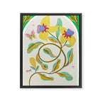 Modern abstract flowers dance Framed Canvas Print Gallery Image 8