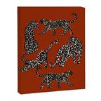 Modern black cheetah with white dots  Canvas Print Gallery Image 8