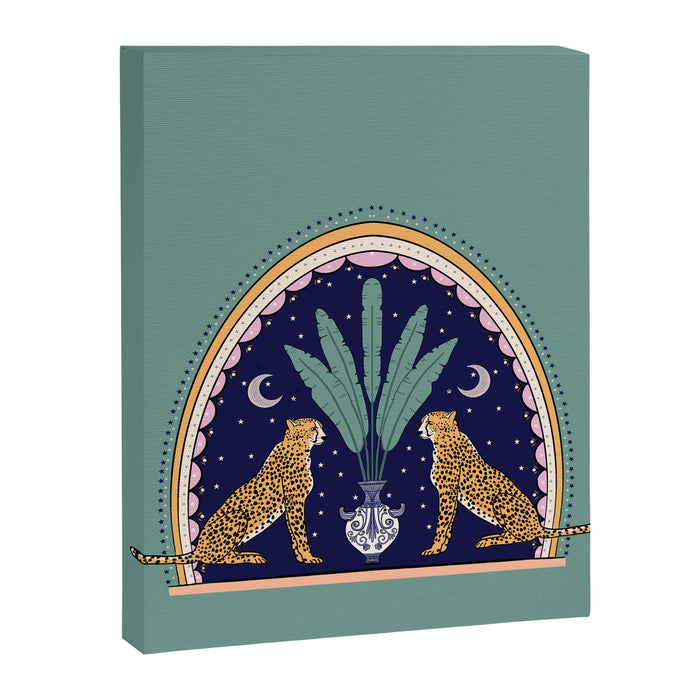 Modern cheetah couple in Middle East  Canvas Print Gallery Image 1