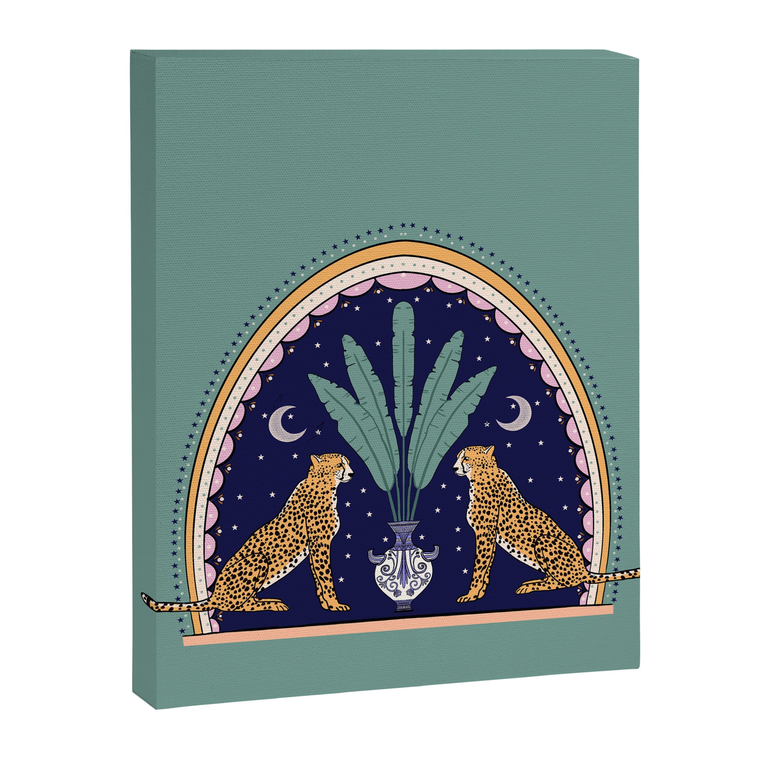 Modern cheetah couple in Middle East  Canvas Print Gallery Image 8
