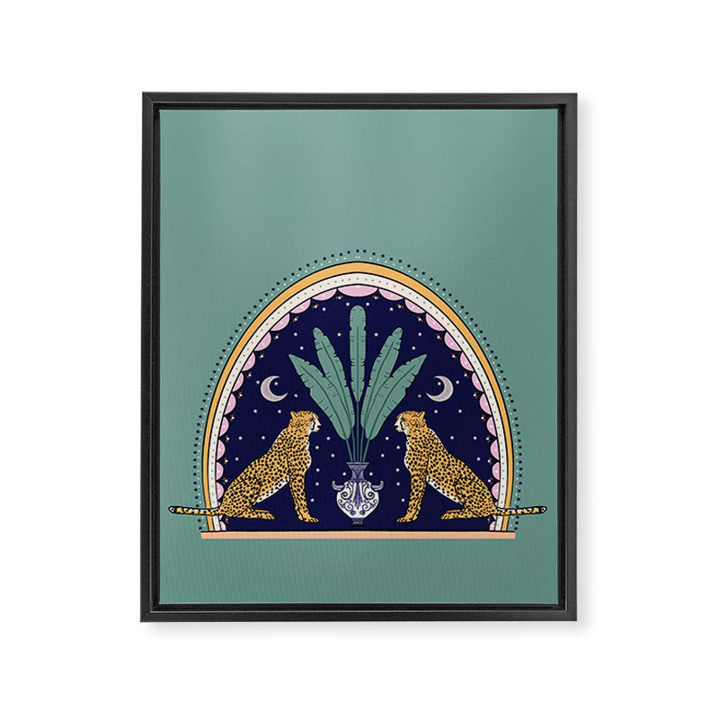 Modern cheetah couple in Middle East  Framed Canvas Print Gallery Image 8