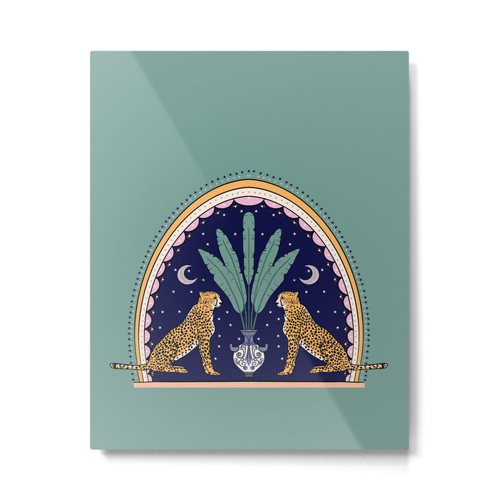 Modern cheetah couple in Middle East  Metal Print Gallery Image 1