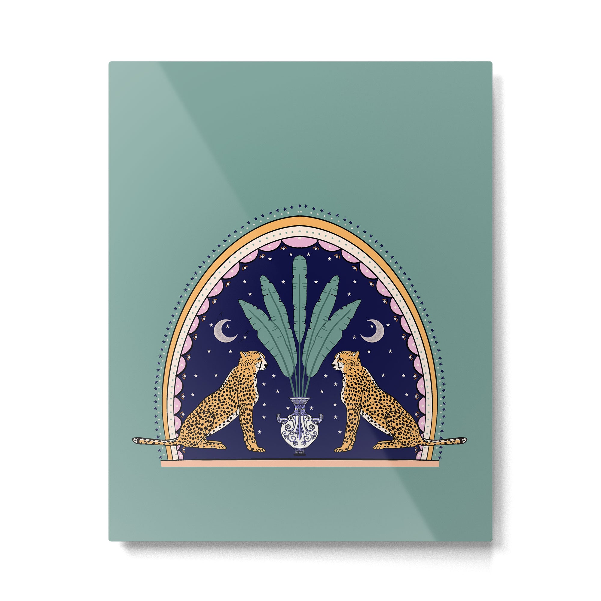 Modern cheetah couple in Middle East  Metal Print Gallery Image 6