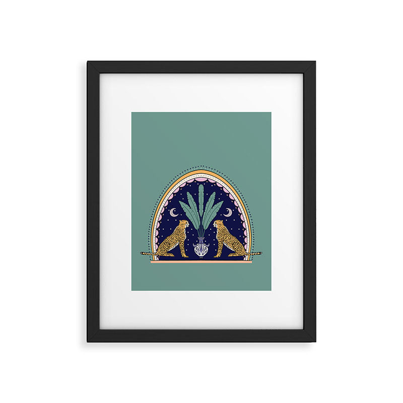 Modern cheetah couple in Middle East  Framed Art Print Gallery Image 4