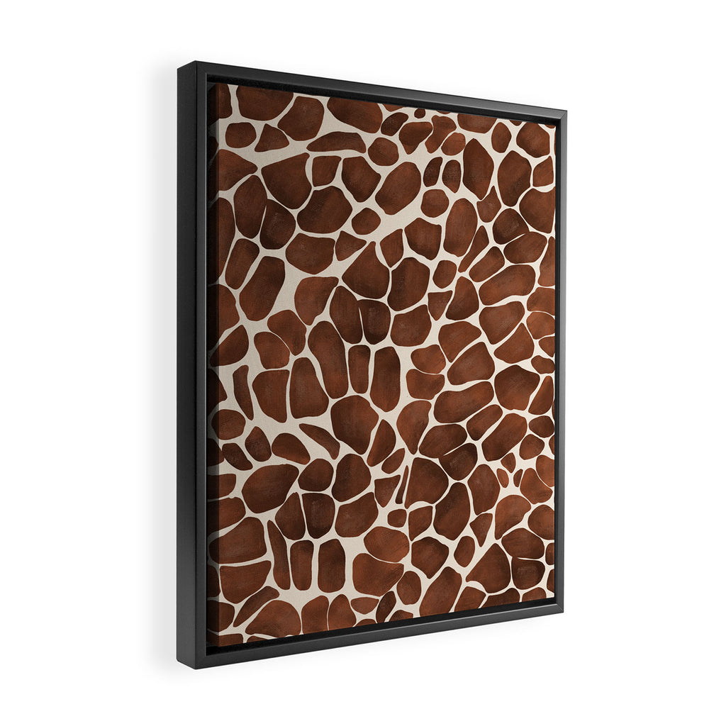 Modern giraffe print Framed Canvas Print Gallery Image 2