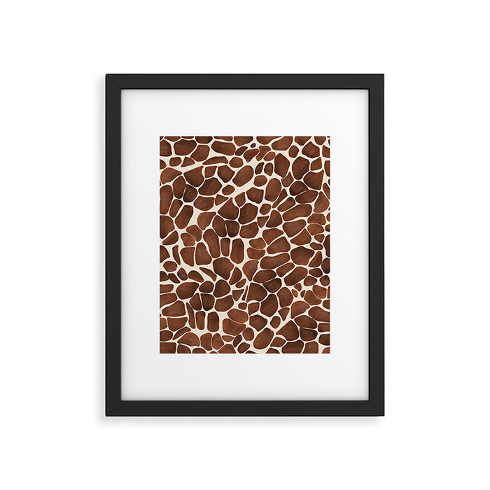 Modern giraffe print Framed Art Print Gallery Image 1