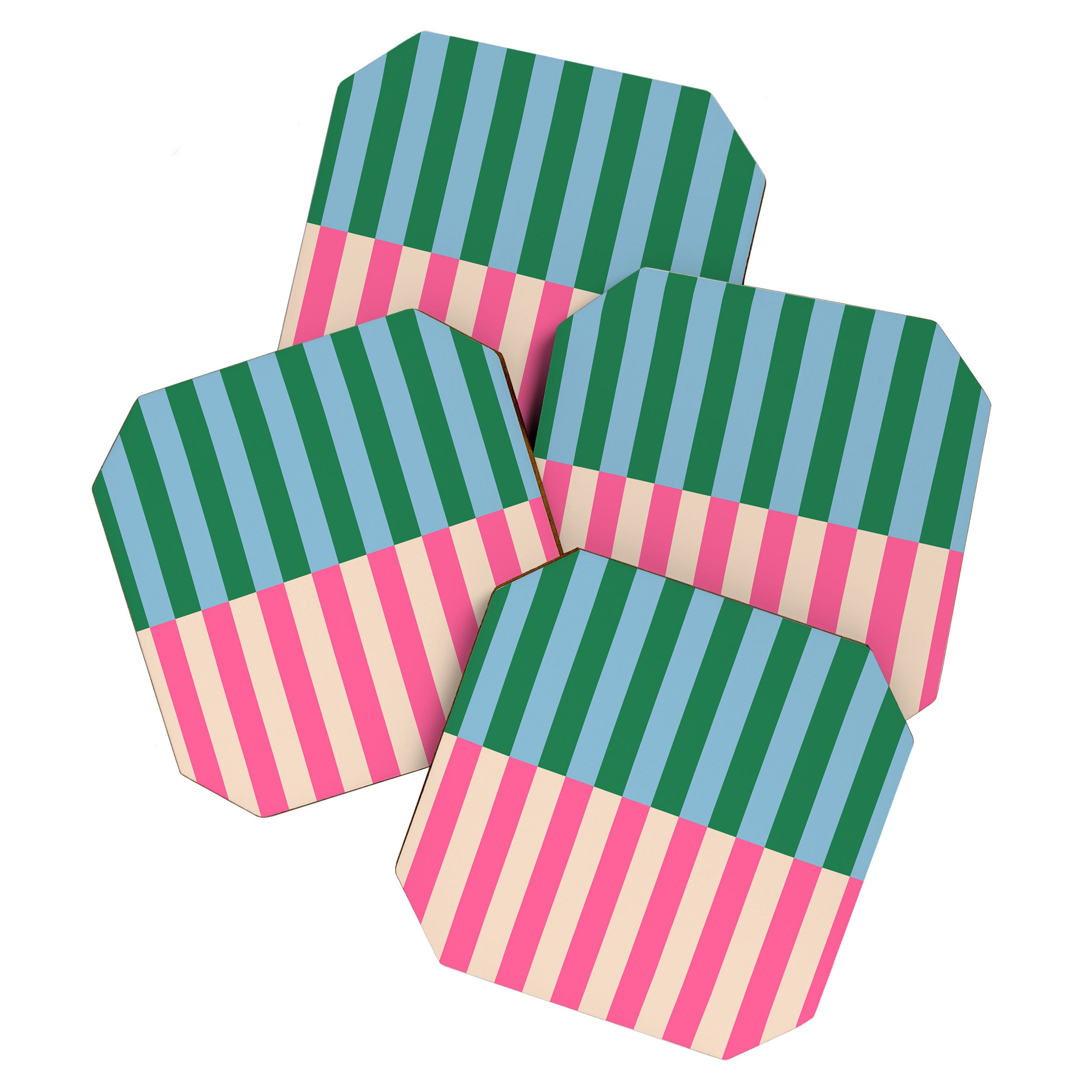 Modern Minimalist Abstract Stripes Coaster Gallery Image 1