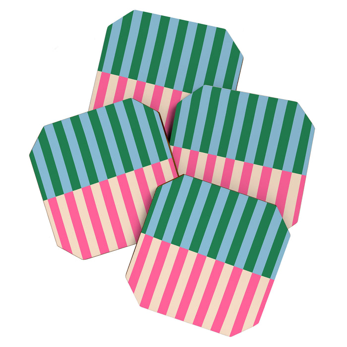 Modern Minimalist Abstract Stripes Coaster Gallery Image 1