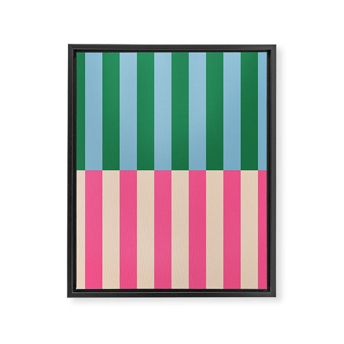 Modern Minimalist Abstract Stripes Framed Canvas Print Gallery Image 1