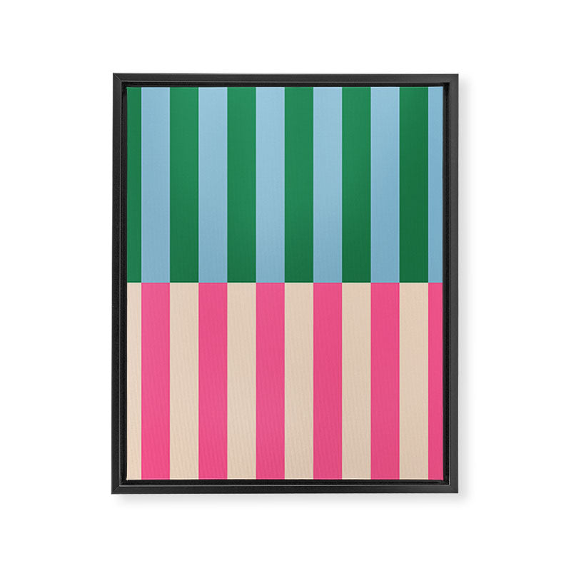 Modern Minimalist Abstract Stripes Framed Canvas Print Gallery Image 8