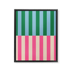 Modern Minimalist Abstract Stripes Framed Canvas Print Gallery Image 8