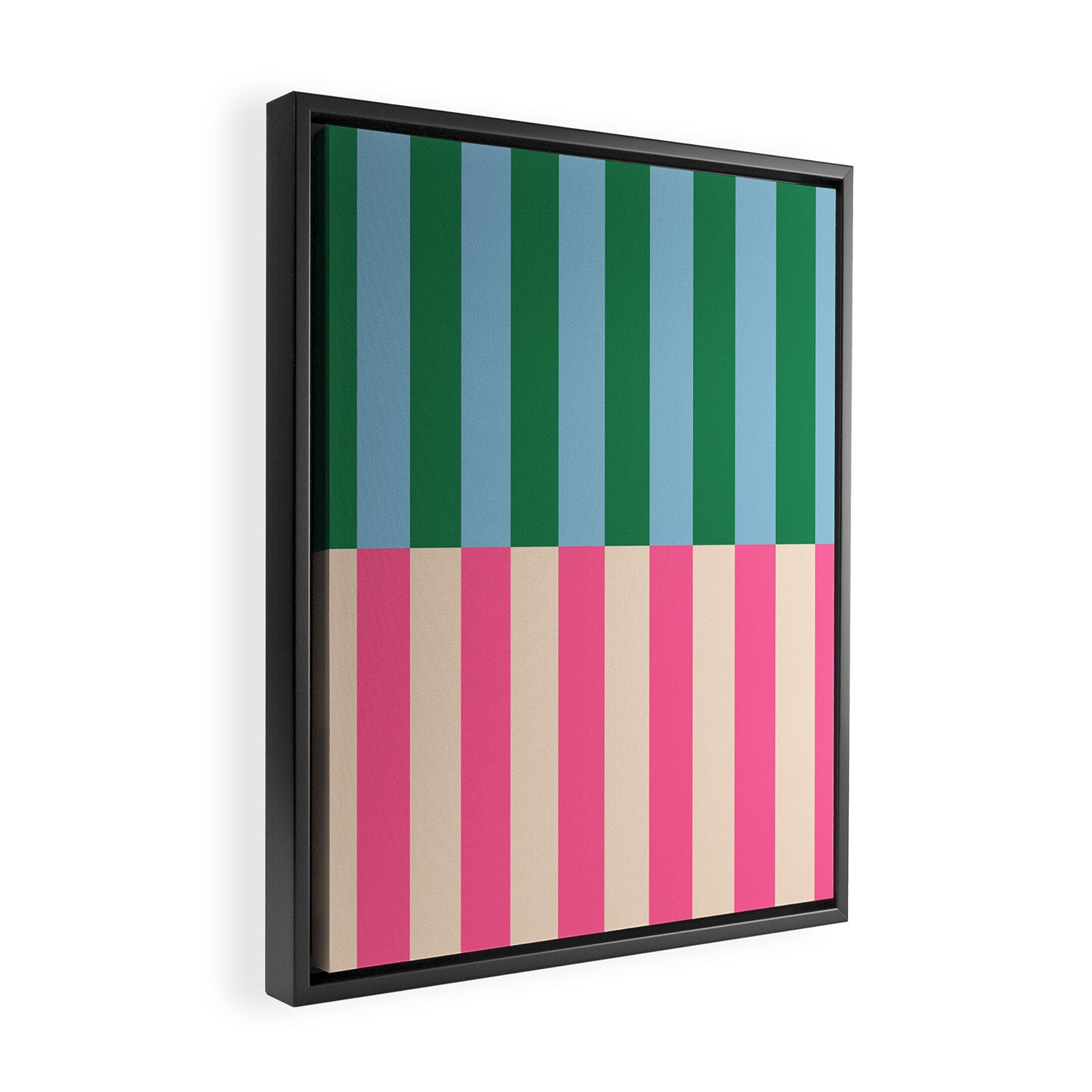 Modern Minimalist Abstract Stripes Framed Canvas Print Gallery Image 2