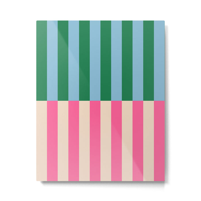 Modern Minimalist Abstract Stripes Metal Print Gallery Image 1