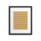 Modern Pastel Plaid Pattern  Soft Pink Olive and Beige Tartan Framed Art Print Gallery Image 6