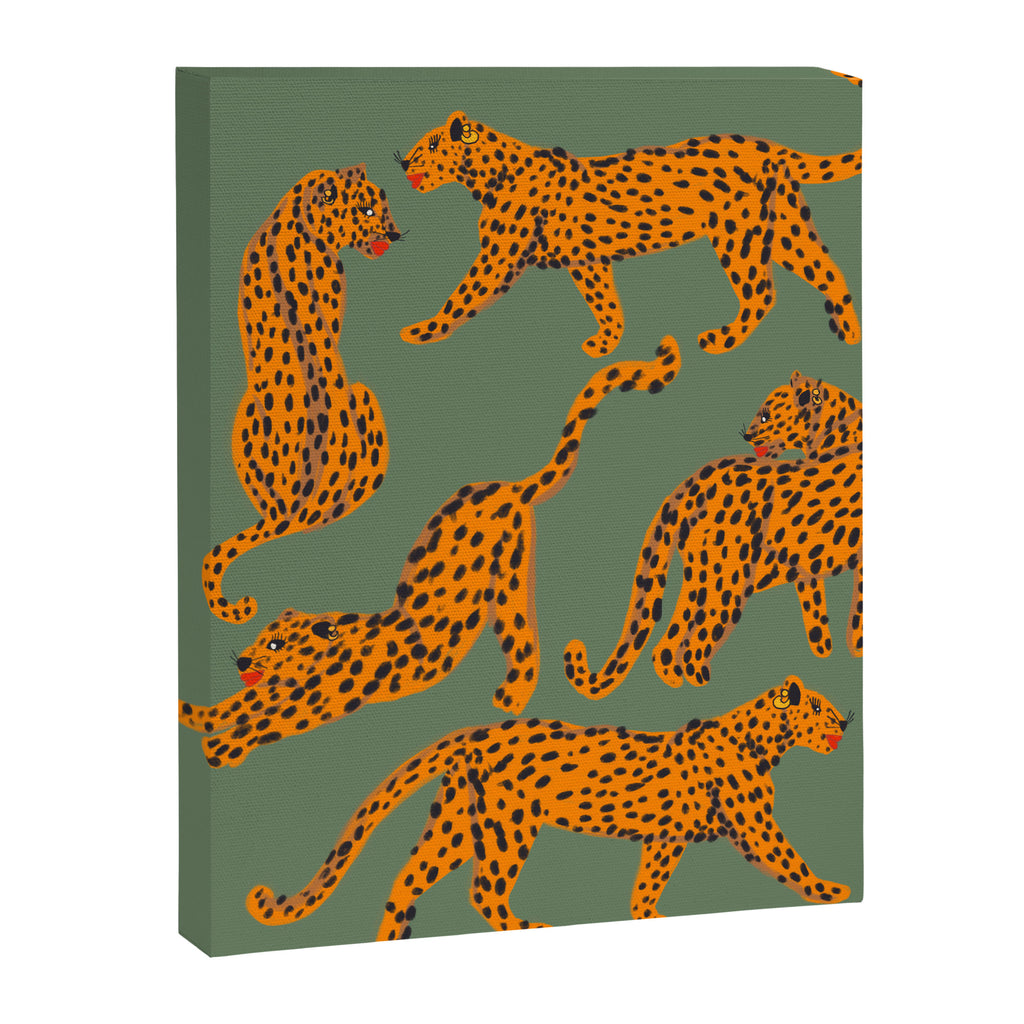 Modern Tigers with red lips illustration  Canvas Print Gallery Image 8