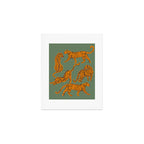 Modern Tigers with red lips illustration  Art Print Gallery Image 1