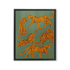 Modern Tigers with red lips illustration  Framed Canvas Print Gallery Image 8