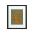 Modern Tigers with red lips illustration  Framed Art Print Gallery Image 4