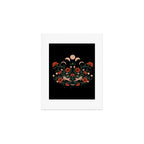 Modern tigers with red poppies Art Print Gallery Image 1