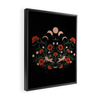 Modern tigers with red poppies Framed Canvas Print Gallery Image 2