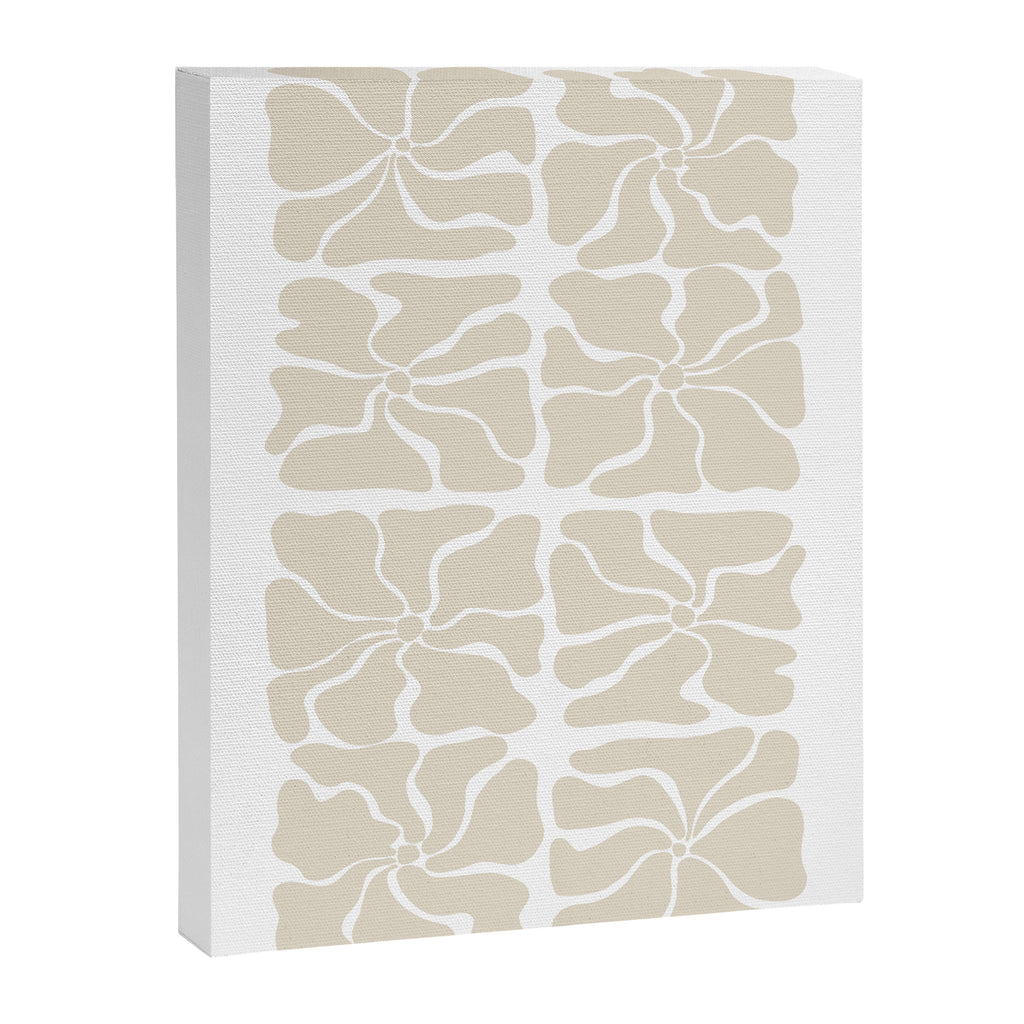 Monochrome Petal Mosaic Pattern Canvas Print Gallery Image 8