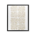 Monochrome Petal Mosaic Pattern Framed Canvas Print Gallery Image 8