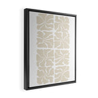 Monochrome Petal Mosaic Pattern Framed Canvas Print Gallery Image 2