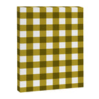 Mustard Olive Gingham Check Canvas Print Gallery Image 8