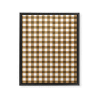 Neutral Tan Gingham Checkered Pattern Framed Canvas Print Gallery Image 8