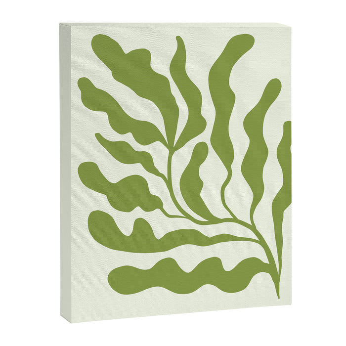 Olive green abstract  plants  Canvas Print Gallery Image 1