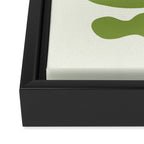 Olive green abstract  plants  Framed Canvas Print Gallery Image 3