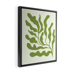Olive green abstract  plants  Framed Canvas Print Gallery Image 2