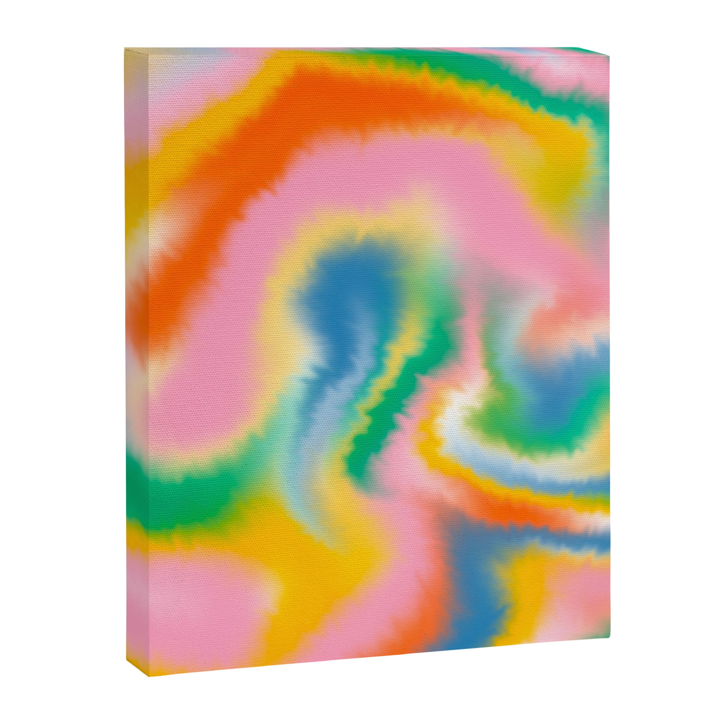 Ombre rainbow waves Canvas Print Gallery Image 8