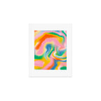 Ombre rainbow waves Art Print Gallery Image 1