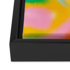 Ombre rainbow waves Framed Canvas Print Gallery Image 3