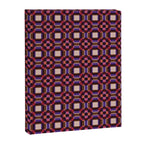 Optical Checkered Grid Pattern  Retro Illusion Design in Red Pink and Black Canvas Print Gallery Image 8