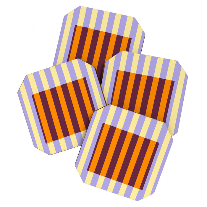 Optical Illusion Stripe Art Coaster Gallery Image 1