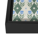 Pansy Diamond Floral Pattern Framed Canvas Print Gallery Image 3