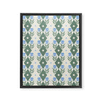 Pansy Diamond Floral Pattern Framed Canvas Print Gallery Image 8