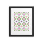 Pastel Star Quilt Pattern Framed Art Print Gallery Image 6