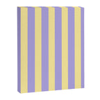 Pastel Stripe Pattern  Soft Yellow and Lavender Canvas Print Gallery Image 8