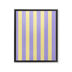 Pastel Stripe Pattern  Soft Yellow and Lavender Framed Canvas Print Gallery Image 8